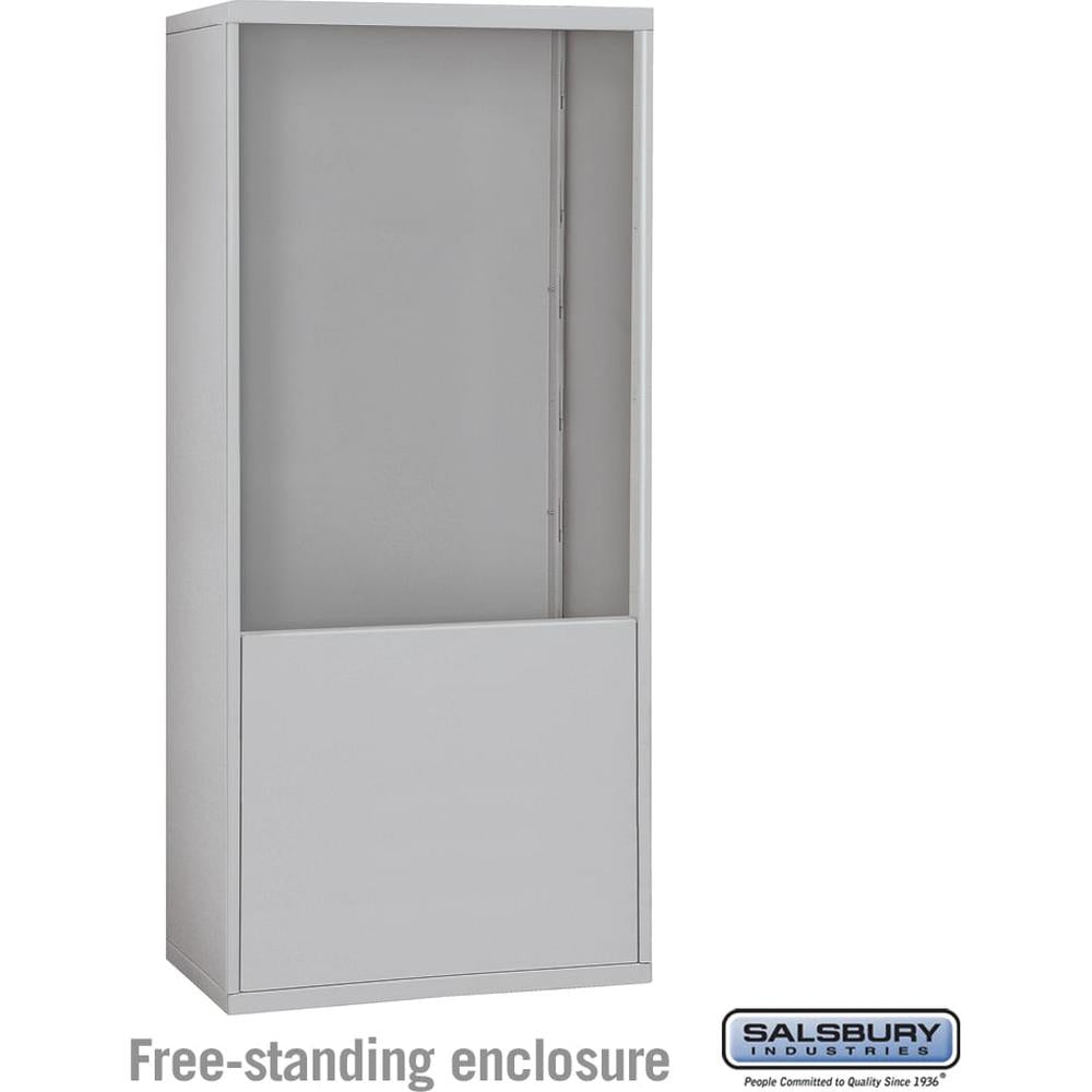 Free-Standing Enclosure for #19178-35 - Recessed Mounted Cell Phone Lockers - Aluminum by Salsbury