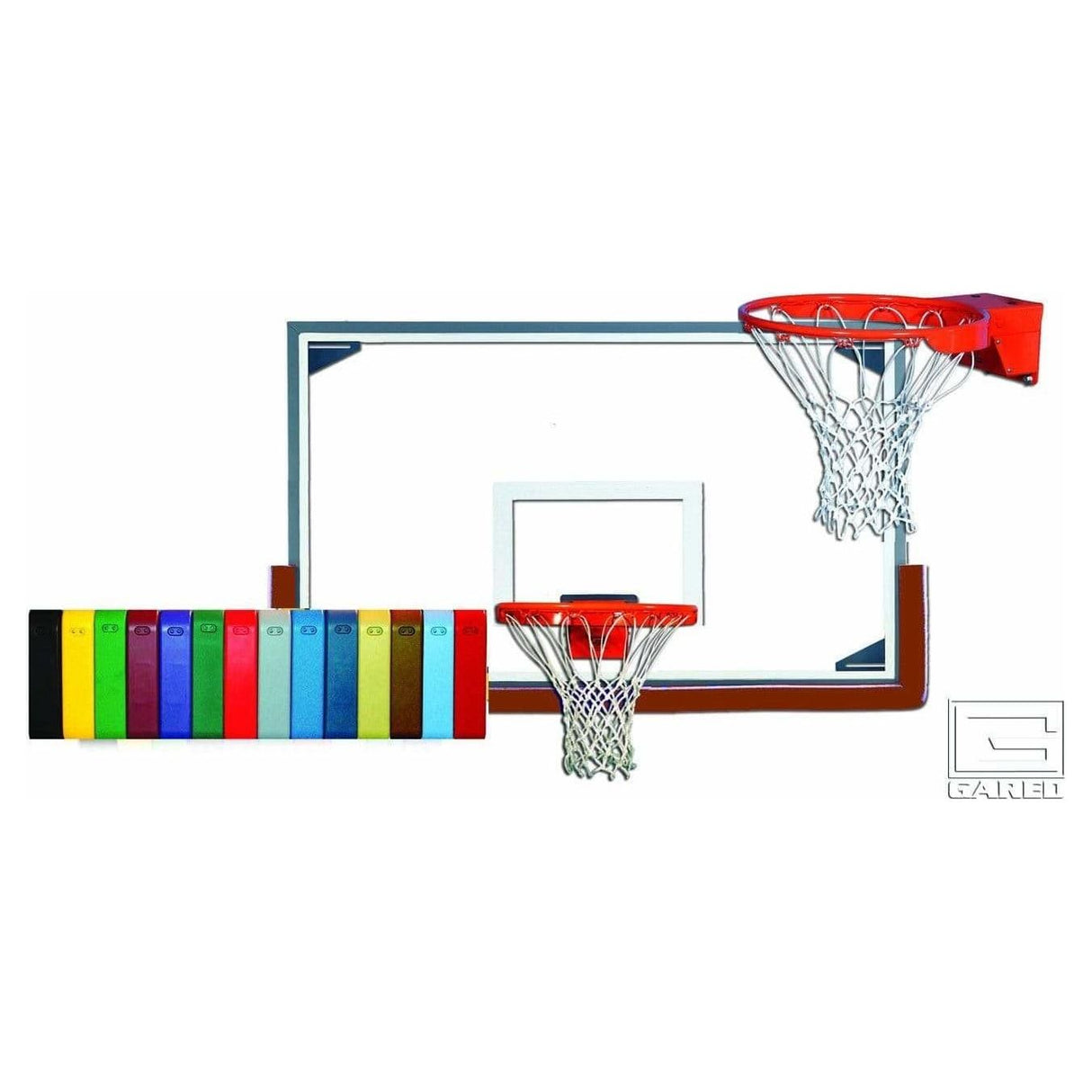 Gared 48" x 72" Scholastic Basketball Glass Backboard Package PKRG20PM