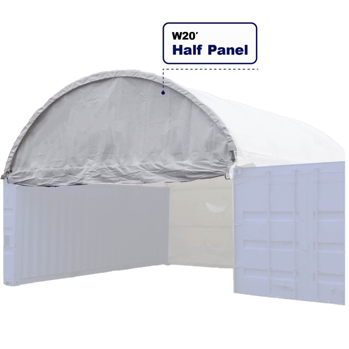 Half Panel for W20' Container Shelters