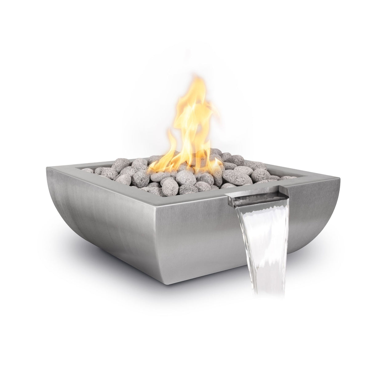 The Outdoor Plus Avalon Stainless Steel Fire & Water Bowl
