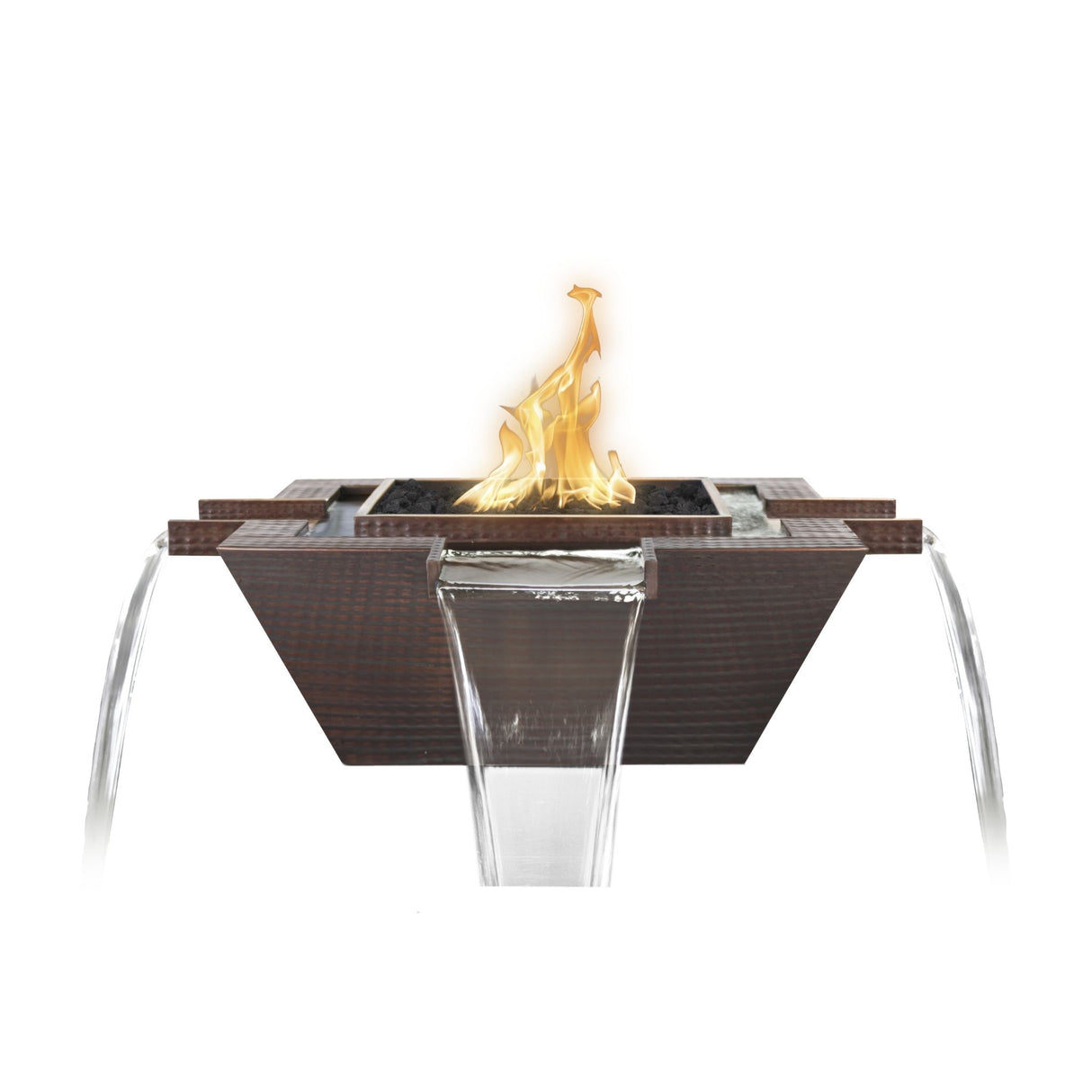 The Outdoor Plus Maya 4-Way Copper Fire & Water Bowl plus Free Cover