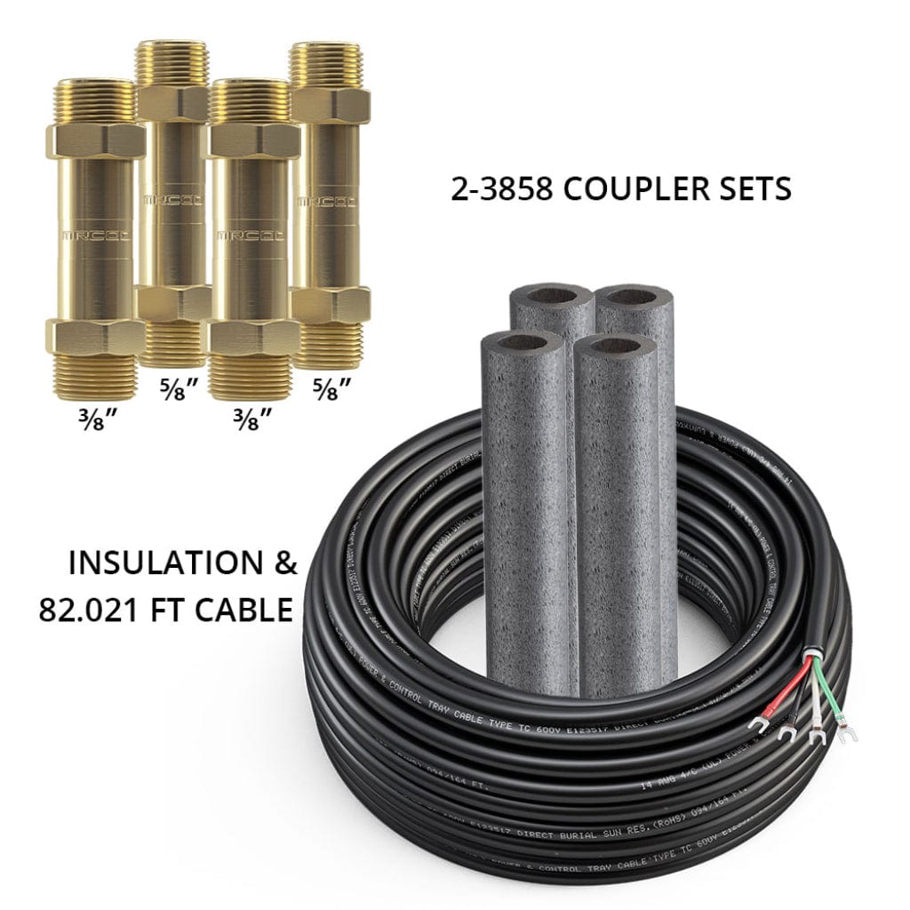 MRCOOL DIYCOUPLER-38 + DIYCOUPLER-58 (Two Sets) with 75 Ft Communication Wire | Mini Split Line Set