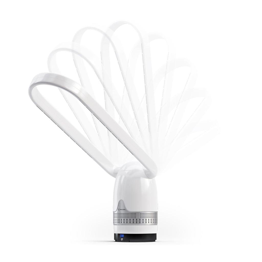 MRCOOL MrBreeze Silver Oval Bladeless Fan and Air Purifier