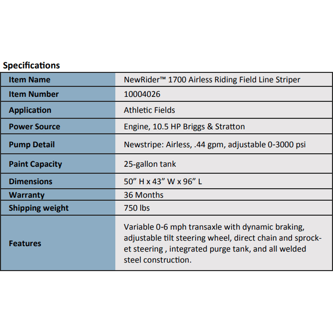 Newstripe NewRider 5000 Airless Riding Field Line Striper 10003033