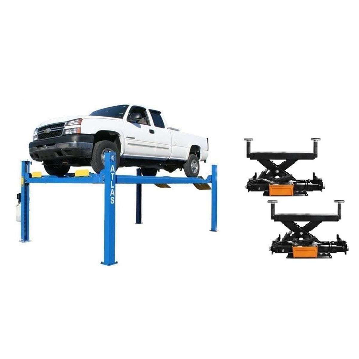 Atlas 412A Alignment 4 Post Lift + RJ6 Rolling Jacks Combo
