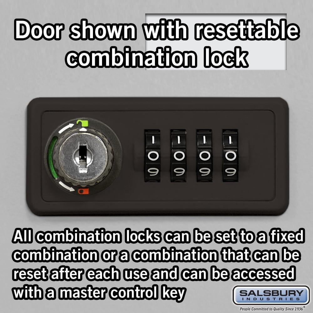 Recessed Mounted Cell Phone Storage Locker with 12 A Doors (11 usable) 4 B Doors in Aluminum - Resettable Combination Locks by Salsbury