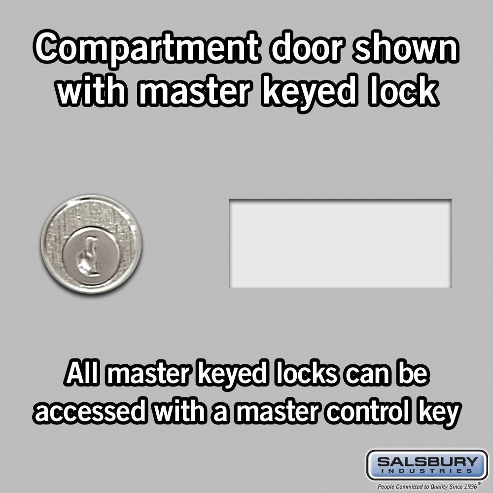 Recessed Mounted Cell Phone Storage Locker with 35 A Doors (34 usable) in Aluminum - Keyed Locks by Salsbury