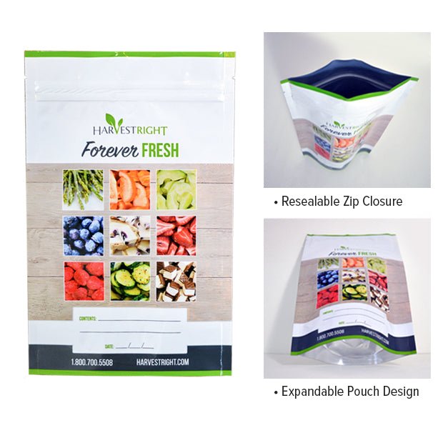 Harvest Right ® 6″ x 9.75″ Resealable Mylar Bags 50 Pack (Pack of 6, 12 or 18)