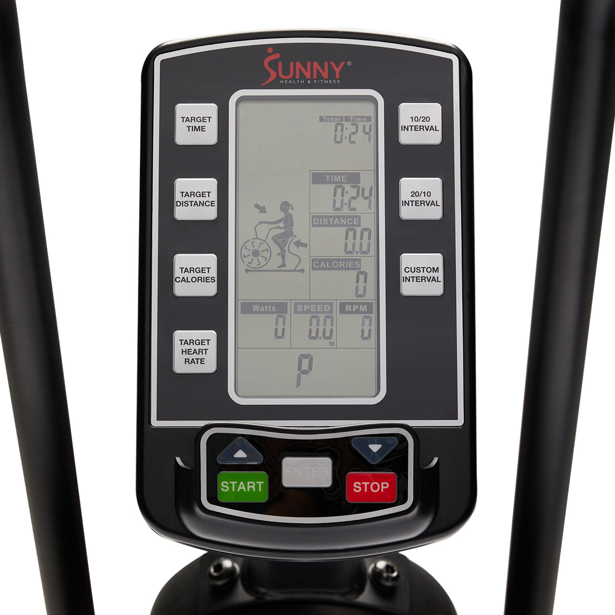 Sunny Health & Fitness Tornado Smart Advanced Air Resistance Exercise Bike