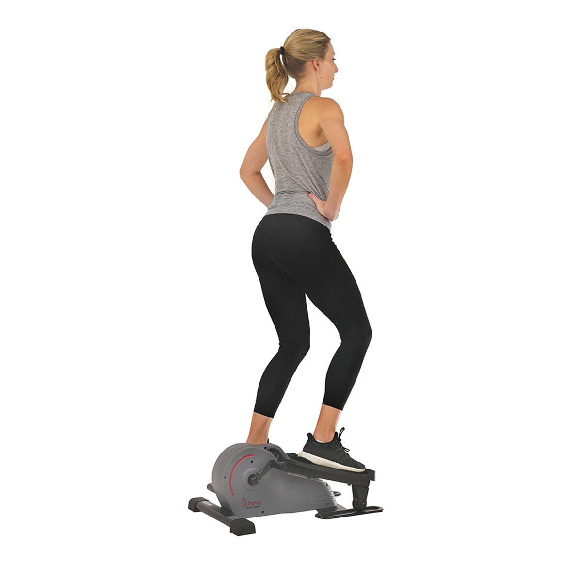 Sunny Health & Fitness Portable Standing Mini Elliptical Trainer