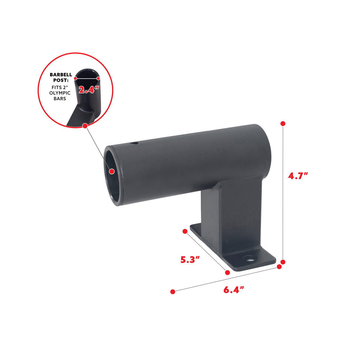 Sunny Health & Fitness Vertical Olympic Barbell Holder - Sunny Strength™ Power Rack Attachment