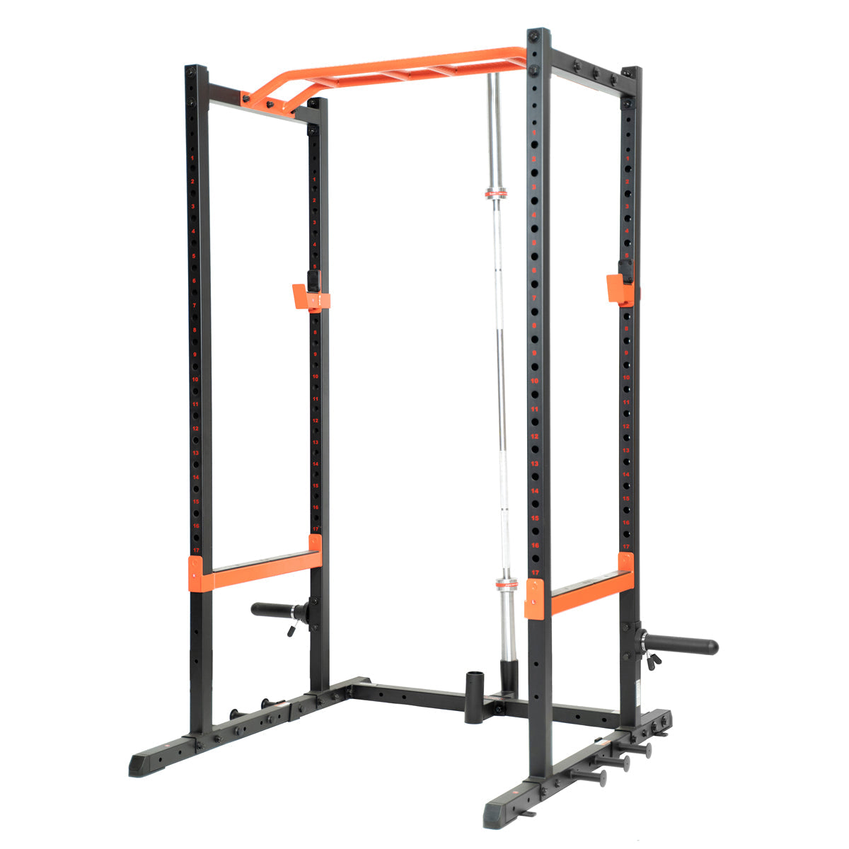 Sunny Health & Fitness Vertical Olympic Barbell Holder - Sunny Strength™ Power Rack Attachment