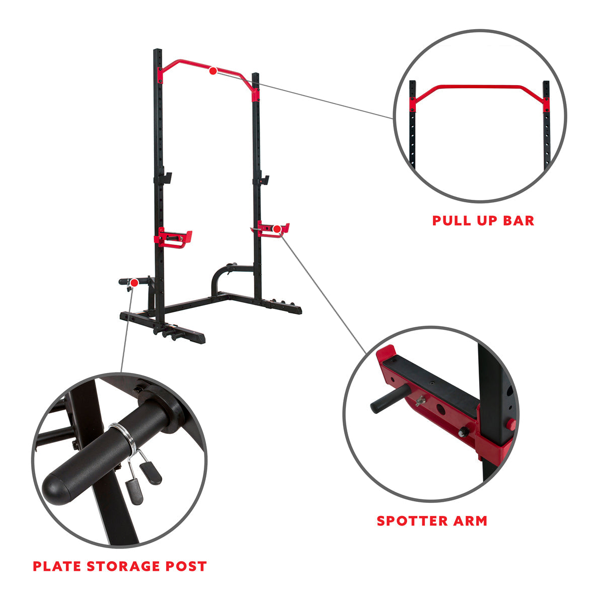 Sunny Health & Fitness Power Zone Advanced Multifunction Squat Power Rack