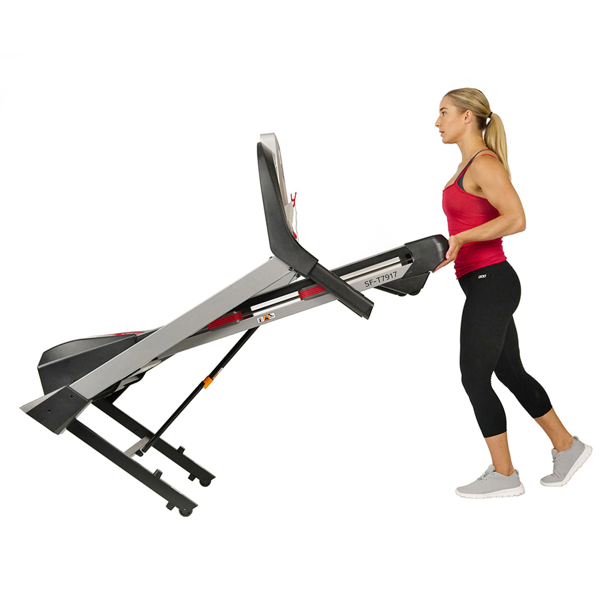 Sunny Health & Fitness Strength™ Electric Folding Treadmill with Bluetooth Speakers, Incline & Heart Rate Monitoring