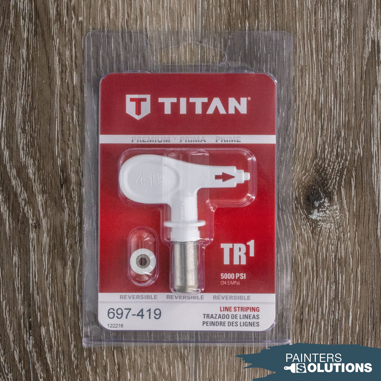 Titan TR1 White Line Striping Reversible Tip