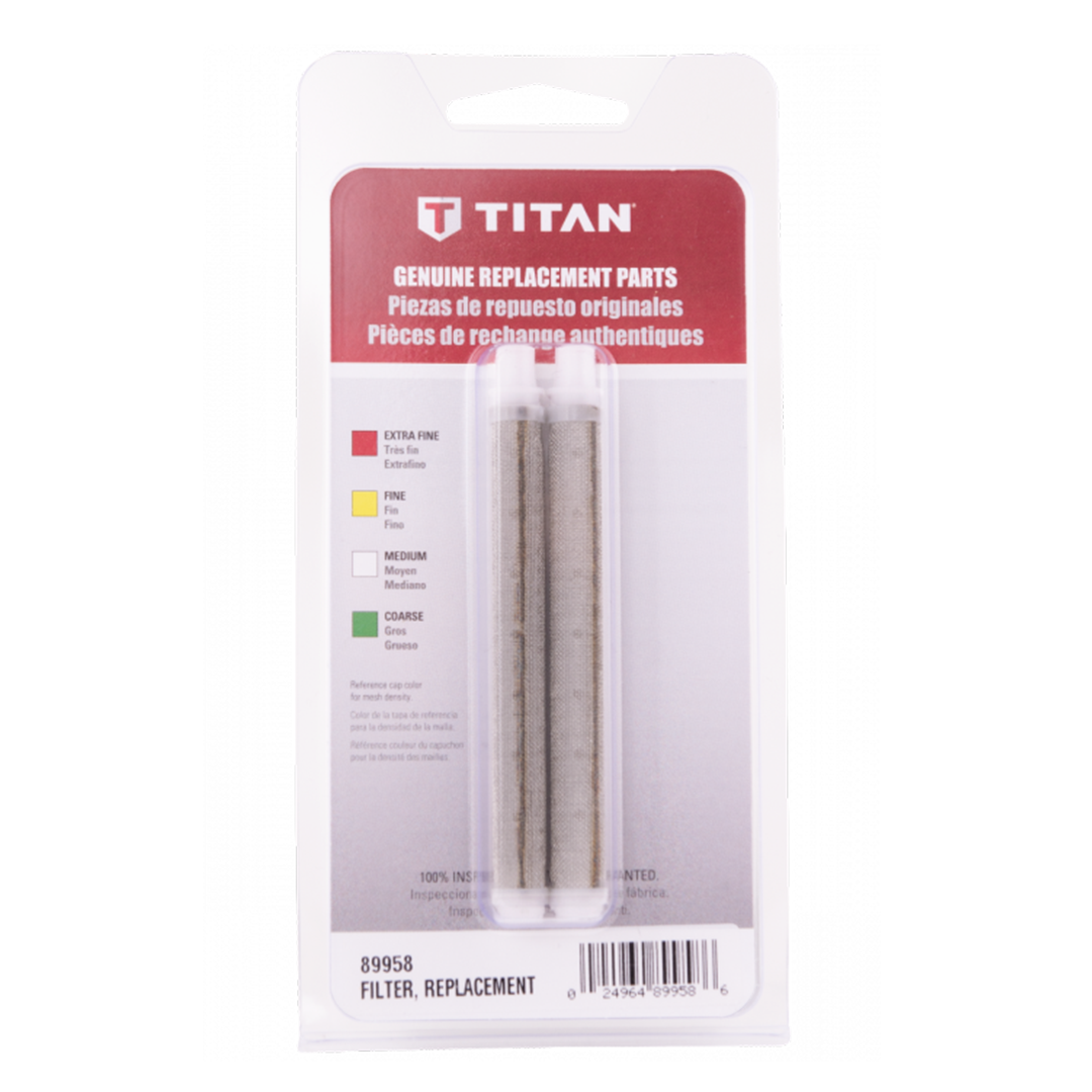 Titan 0089958 Med 50 Mesh White Airless Spray Gun Filter (2pk)