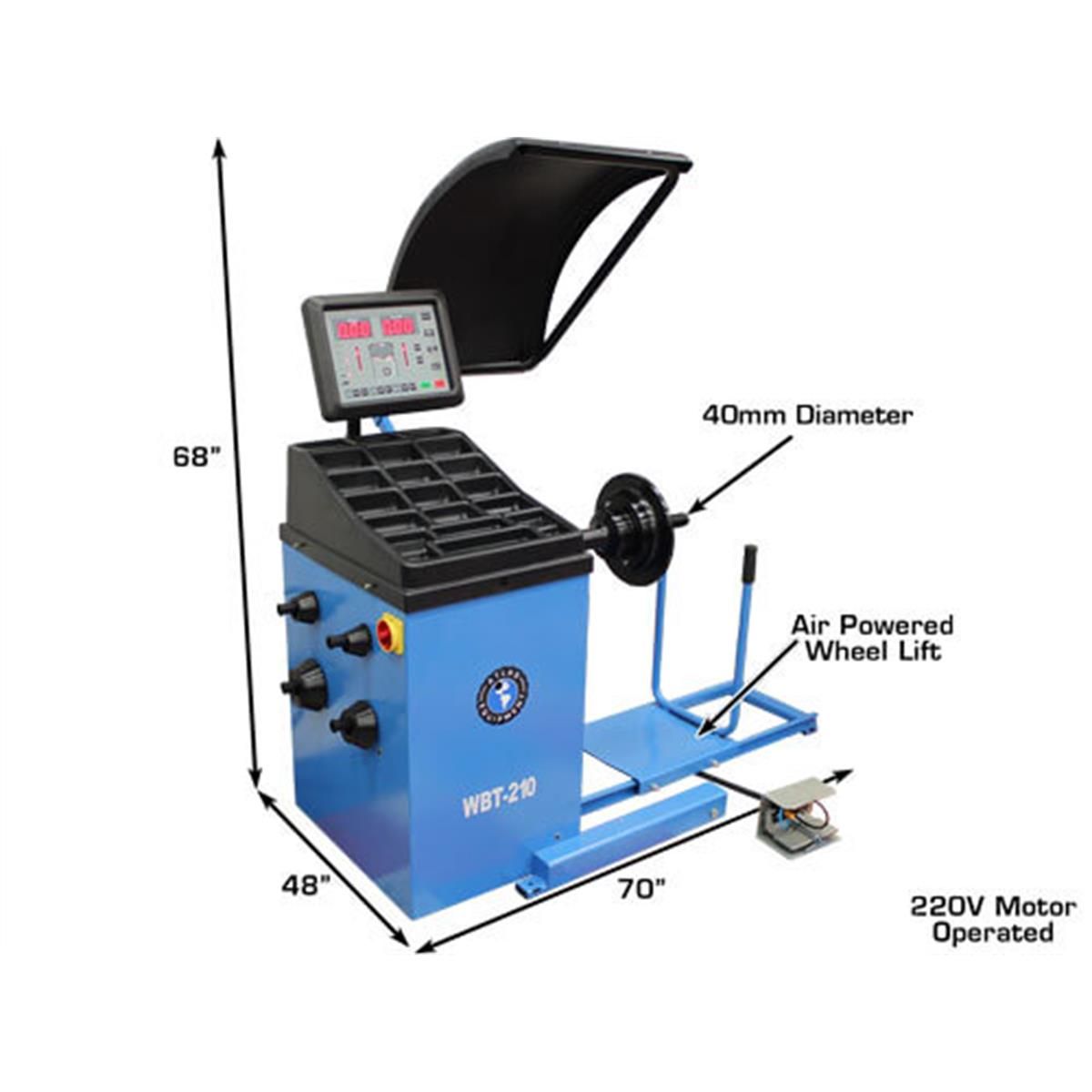 Atlas WBT-210 Heavy Duty Truck Wheel Balancer