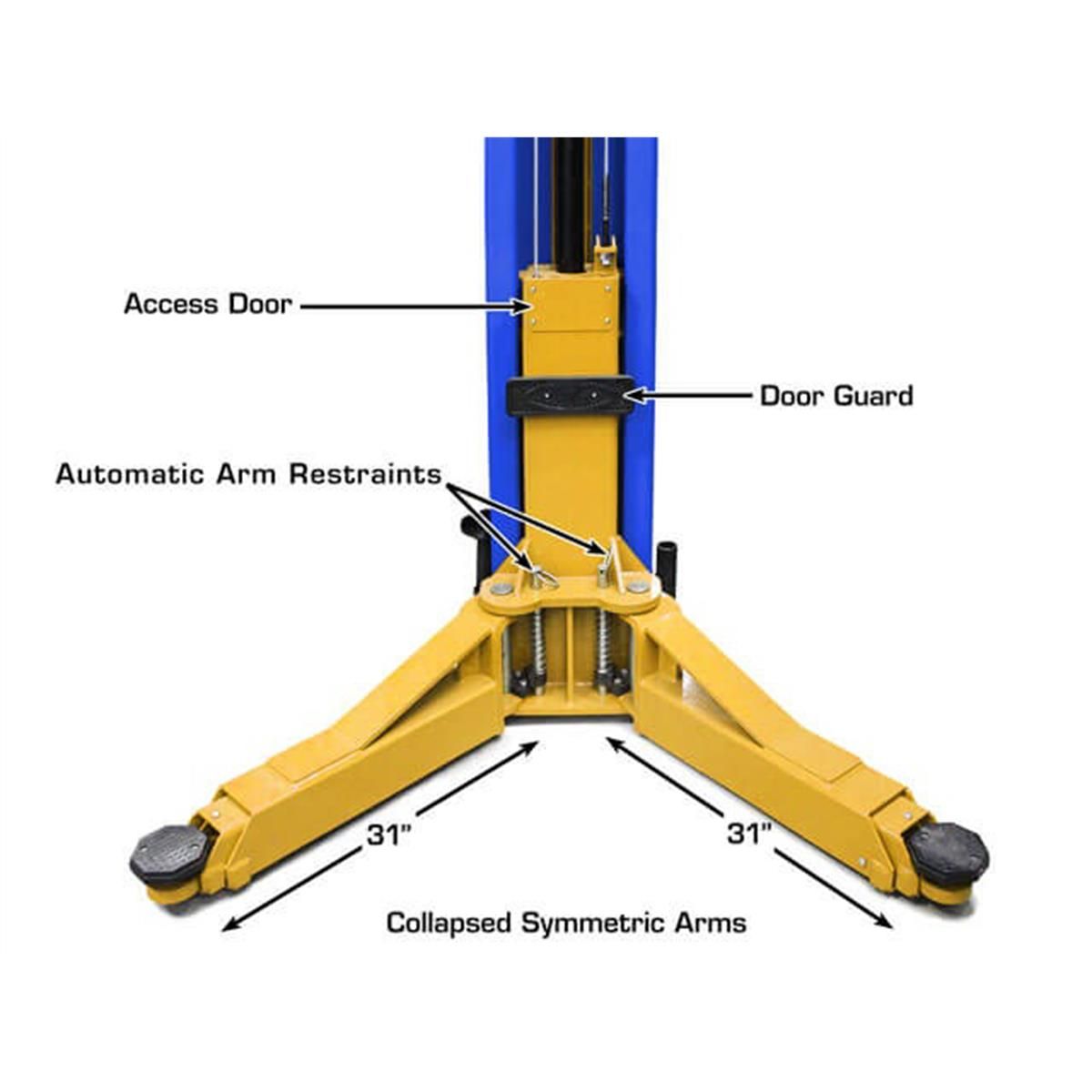 Atlas Platinum PVL12 ALI Certified 12,000 lb Overhead 2 Post Lift