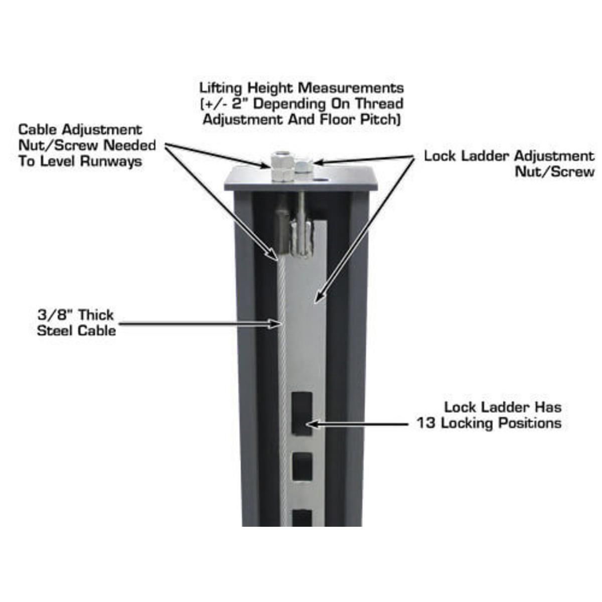 Atlas 408SL 8,000 lb. Super Deluxe 4-Post Lift