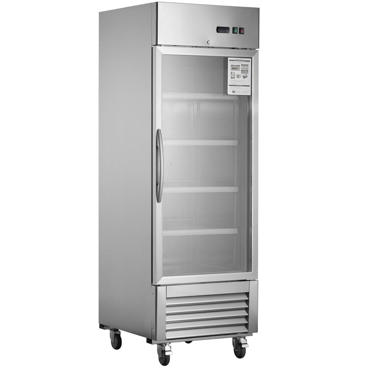 27"W Merchandiser Refrigerator Commercial Display Glass Door Refrigerator
