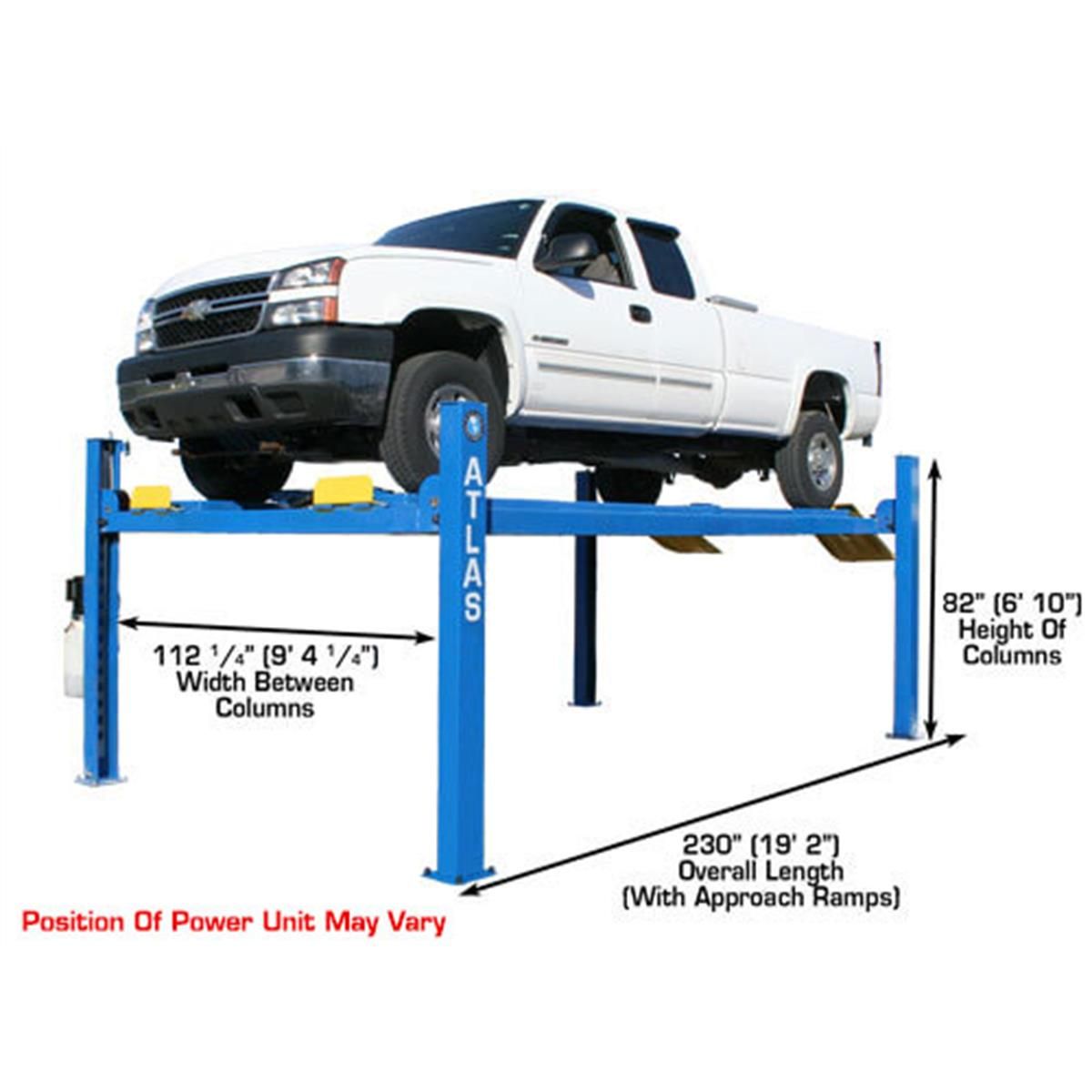 Atlas 412 12,000 lb Commercial 4-Post Lift