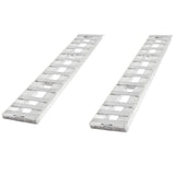 12" W Aluminum Car Trailer Ramps, Hook & Plate Hybrid End, Knife Foot - 3,000 lb. Per Axle
