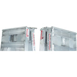 12' L X 12" W Aluminum Folding Smart Car Trailer Ramps, Plate End, Stub Foot - 2,000 lb. Per Axle