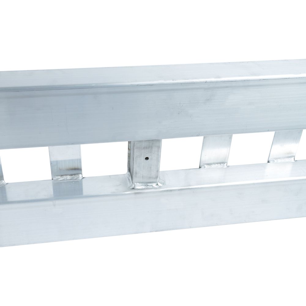 12' L X 12" W Aluminum Folding Smart Car Trailer Ramps, Plate End, Stub Foot - 2,000 lb. Per Axle