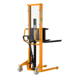 Apollolift Manual Pallet Stacker Adjustable Forks 1100lbs Cap. 63" Lift Height A-3002