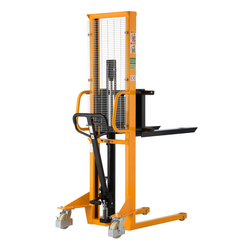 Apollolift Manual Pallet Stacker Adjustable Forks 1100lbs Cap. 63