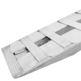 12" W Aluminum Car Trailer Ramps, Hook & Plate Hybrid End, Knife Foot - 3,000 lb. Per Axle
