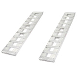 12" W Aluminum Car Trailer Ramps, Hook & Plate Hybrid End, Knife Foot - 3,000 lb. Per Axle
