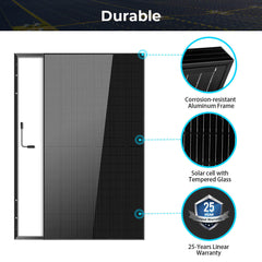 500W Mono Black Perc Solar Panel Full Pallet (32 Panels) UL 61730