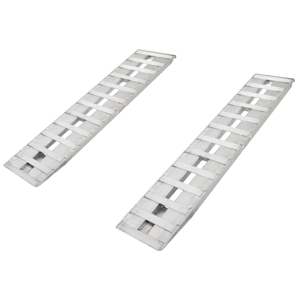 6' L X 15" W Aluminum Car Trailer Ramps, Hook End, Knife Foot - 4,000 lb. Per Axle
