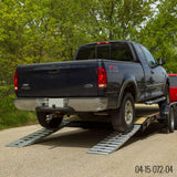 6' L X 15" W Aluminum Car Trailer Ramps, Hook End, Knife Foot - 4,000 lb. Per Axle