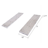 5' L X 15" W EZ Traction Aluminum Car Trailer Ramps, Hook End, Stub Foot - 5,000 lb. Per Axle