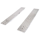 7' 10" L X 15" W EZ Traction Aluminum Car Trailer Ramps, Plate End, Knife Foot - 5,000 lb. Per Axle