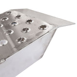 10' L X 16" W EZ Traction Aluminum Car Trailer Ramps, Plate End, Knife Foot - 5,000 lb. Per Axle