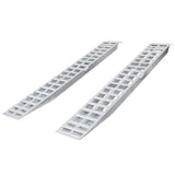 16" W Aluminum Car Trailer Ramps, Plate End, Knife Foot - 5,000 lb. Per Axle