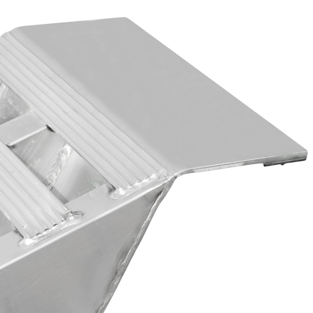 16" W Aluminum Car Trailer Ramps, Plate End, Knife Foot - 5,000 lb. Per Axle