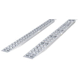 16" W Aluminum Car Trailer Ramps, Plate End, Knife Foot - 5,000 lb. Per Axle
