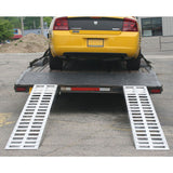 10' L x 20" W Aluminum Car Trailer Ramps, Pin-On End, Knife Foot - 5,000 lb. Per Axle