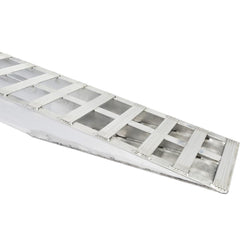 10' L x 20" W Aluminum Car Trailer Ramps, Pin-On End, Knife Foot - 5,000 lb. Per Axle