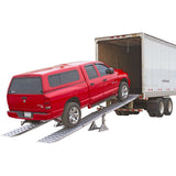 Aluminum Modular Dry Van Truck Trailer Ramp System w/2-Piece Support Stands - 5,000 lb. per Axle
