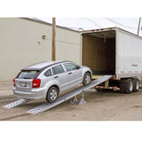 Aluminum Modular Dry Van Truck Trailer Ramp System w/2-Piece Support Stands - 5,000 lb. per Axle
