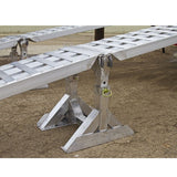 Aluminum Modular Dry Van Truck Trailer Ramp System w/2-Piece Support Stands - 5,000 lb. per Axle