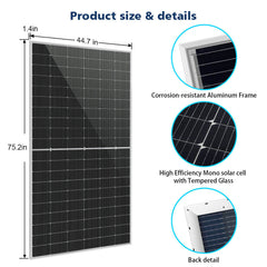 460 Watt Bifacial Perc Solar Panel Full Pallet (32 Panels)