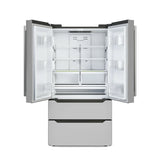 KoolMore 22.5 Cu. ft. French Door Refrigerator, Deep Freezer, 4 Door Stainless-Steel Fridge