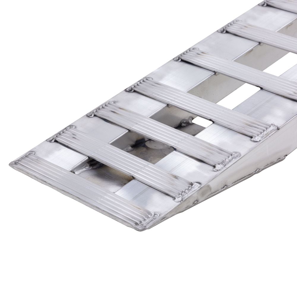 7' 6" L X 15' W Aluminum Car Trailer Ramps, Hook End, Knife Foot - 7,000 lb. Per Axle