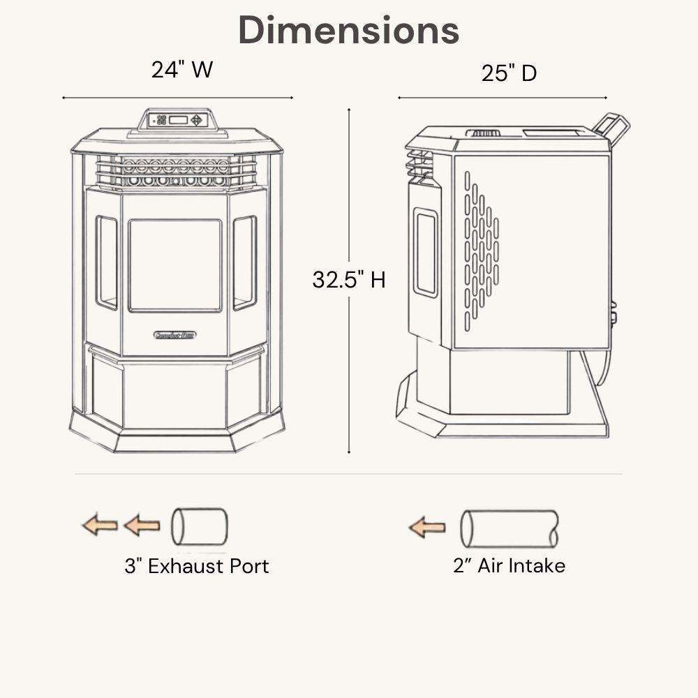ComfortBilt HP22 24" Pellet Stove